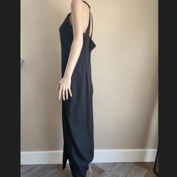 Black Maxi Halter Dress - Picture 4 of 15